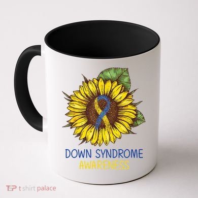 Down Syndrome Awareness Sunflower Ribbon Coffee Mug