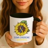 Down Syndrome Awareness Sunflower Ribbon Coffee Mug thumb 3