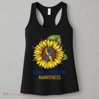 Down Syndrome Awareness Sunflower Ribbon Women's Tank Top thumb 3