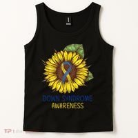 Down Syndrome Awareness Sunflower Ribbon Tank Top thumb 2