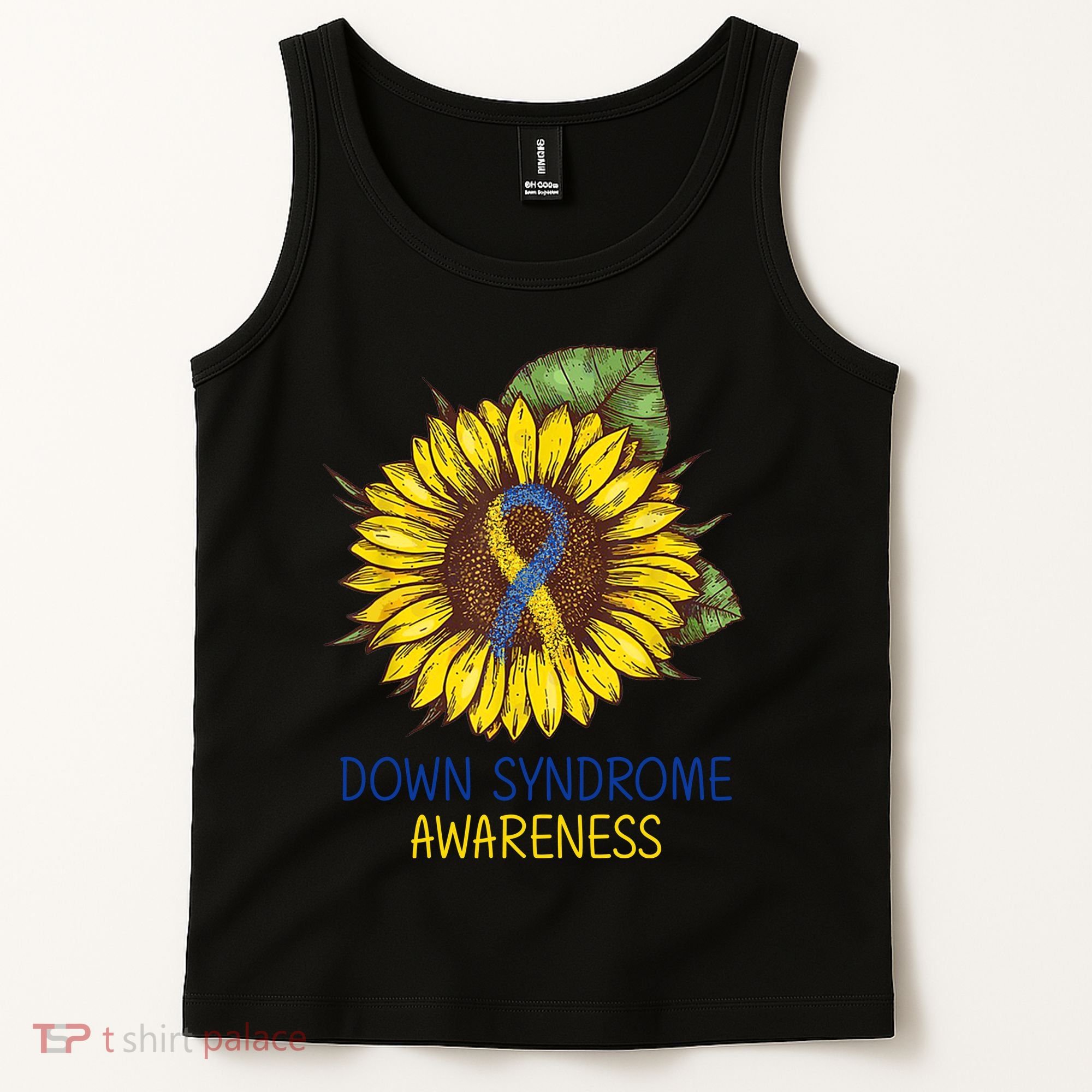 Down Syndrome Awareness Sunflower Ribbon Tank Top