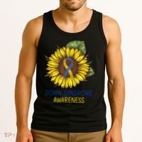 Down Syndrome Awareness Sunflower Ribbon Tank Top thumb 3