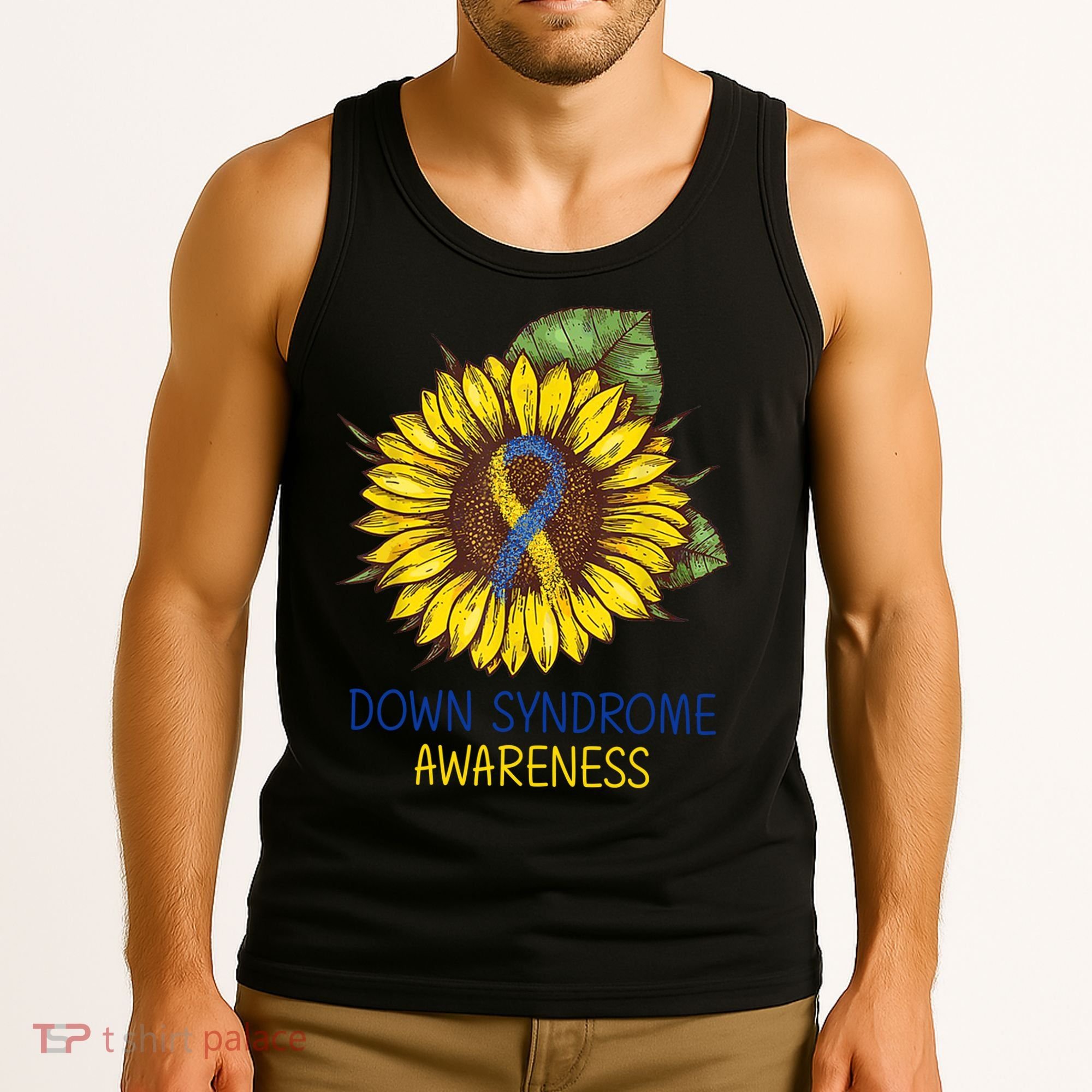 Down Syndrome Awareness Sunflower Ribbon Tank Top