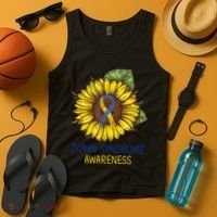 Down Syndrome Awareness Sunflower Ribbon Tank Top thumb 4