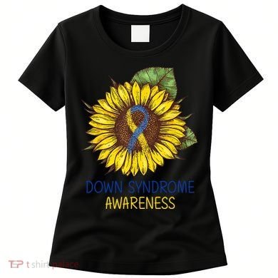 Down Syndrome Awareness Sunflower Ribbon Women's T-Shirt