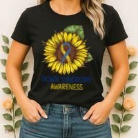Down Syndrome Awareness Sunflower Ribbon Women's T-Shirt thumb 2