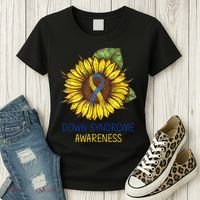 Down Syndrome Awareness Sunflower Ribbon Women's T-Shirt thumb 3