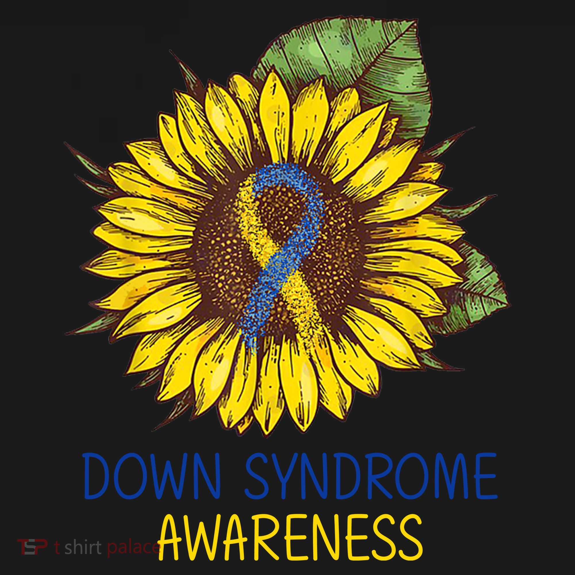 Down Syndrome Awareness Sunflower Ribbon Kids Sweatshirt