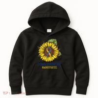 Down Syndrome Awareness Sunflower Ribbon Kids Hoodie thumb 0