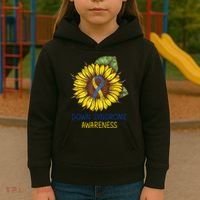 Down Syndrome Awareness Sunflower Ribbon Kids Hoodie thumb 3