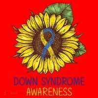 Down Syndrome Awareness Sunflower Ribbon Santa Hat thumb 1