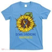 Down Syndrome Awareness Sunflower Ribbon T-Shirt thumb 0