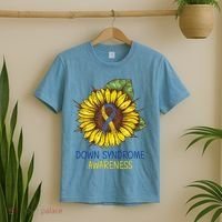 Down Syndrome Awareness Sunflower Ribbon T-Shirt thumb 2