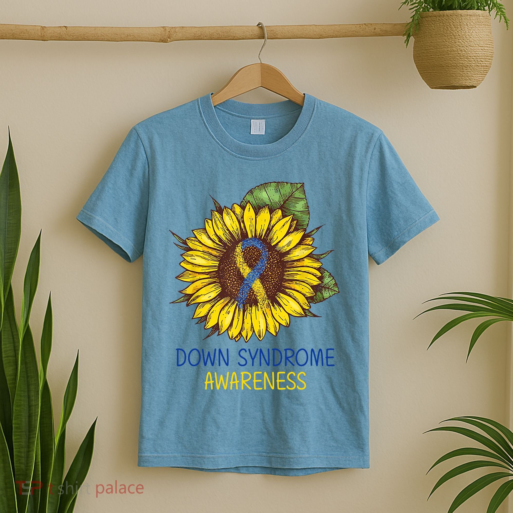 Down Syndrome Awareness Sunflower Ribbon T-Shirt