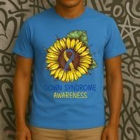 Down Syndrome Awareness Sunflower Ribbon T-Shirt thumb 3