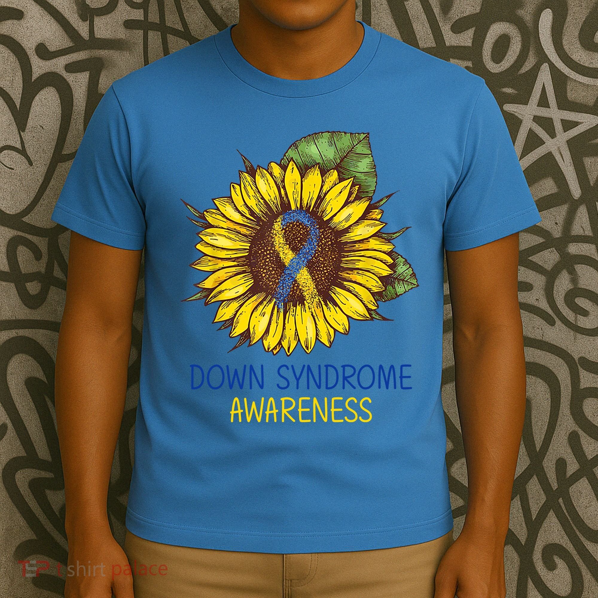 Down Syndrome Awareness Sunflower Ribbon T-Shirt