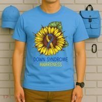 Down Syndrome Awareness Sunflower Ribbon T-Shirt thumb 5