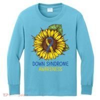 Down Syndrome Awareness Sunflower Ribbon Kids Long Sleeve Shirt thumb 0