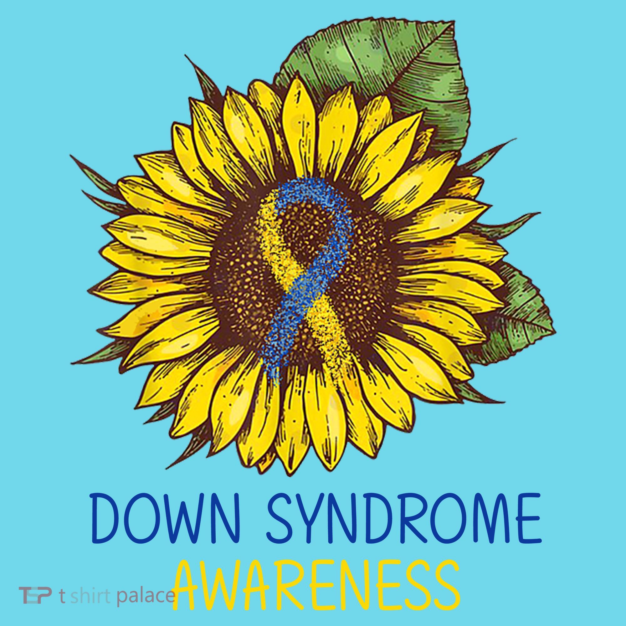 Down Syndrome Awareness Sunflower Ribbon Kids T-Shirt