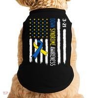 Down Syndrome Awareness Us Flag Trisomy 21 Doggie Tank thumb 0