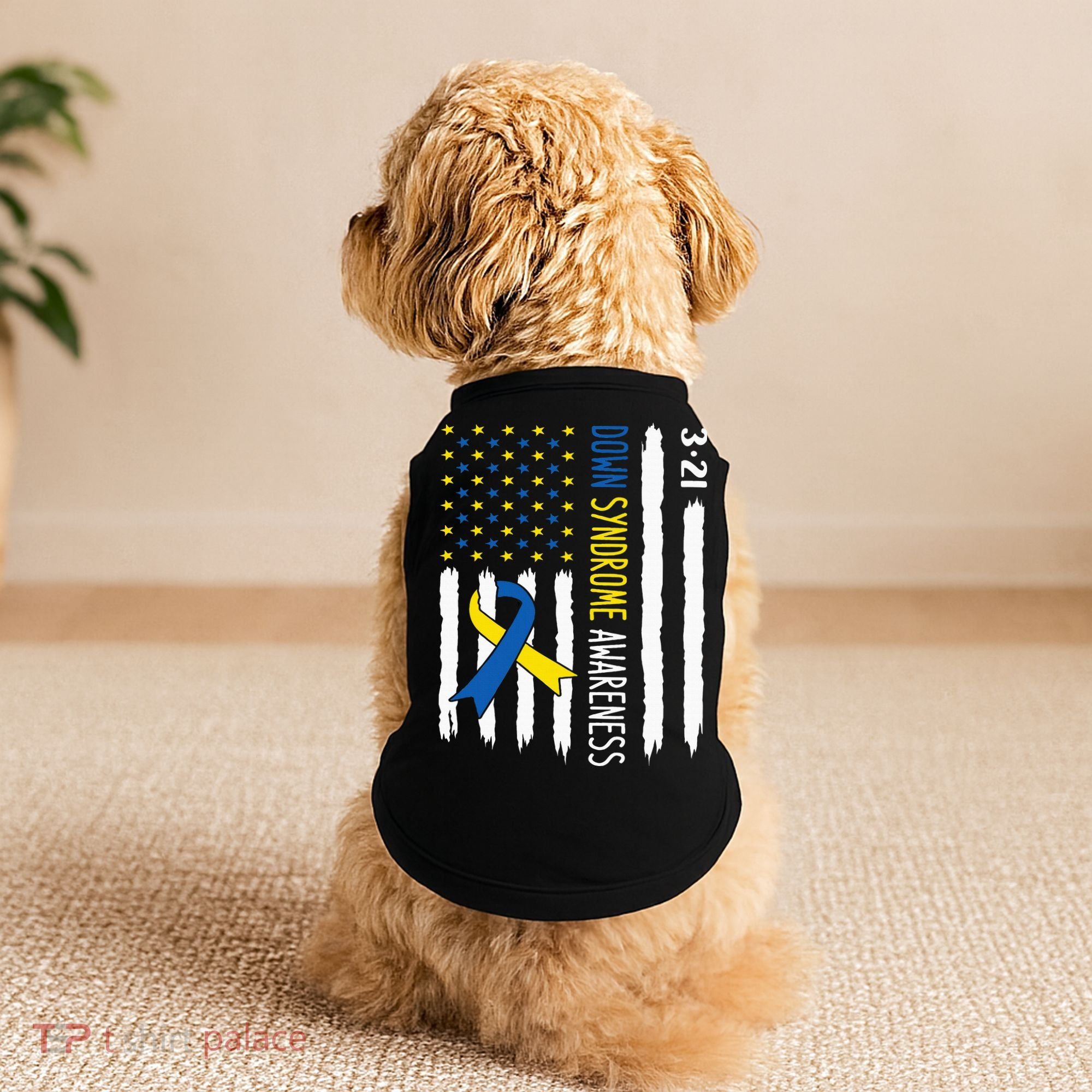 Down Syndrome Awareness Us Flag Trisomy 21 Doggie Tank