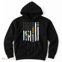 Down Syndrome Awareness Us Flag Trisomy 21 Hoodie thumb 0