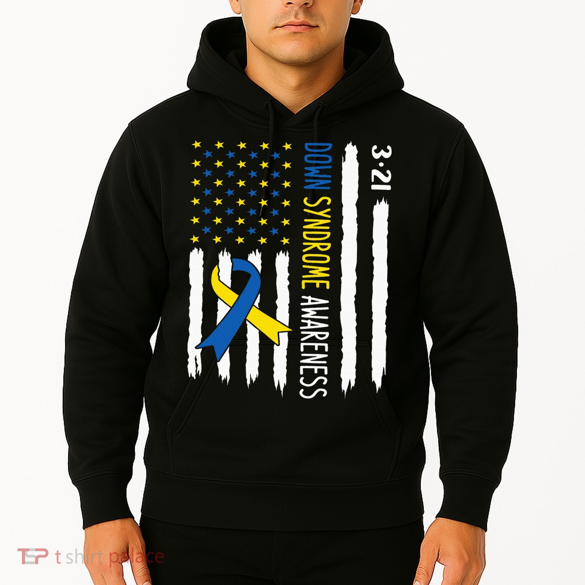 Down Syndrome Awareness Us Flag Trisomy 21 Hoodie