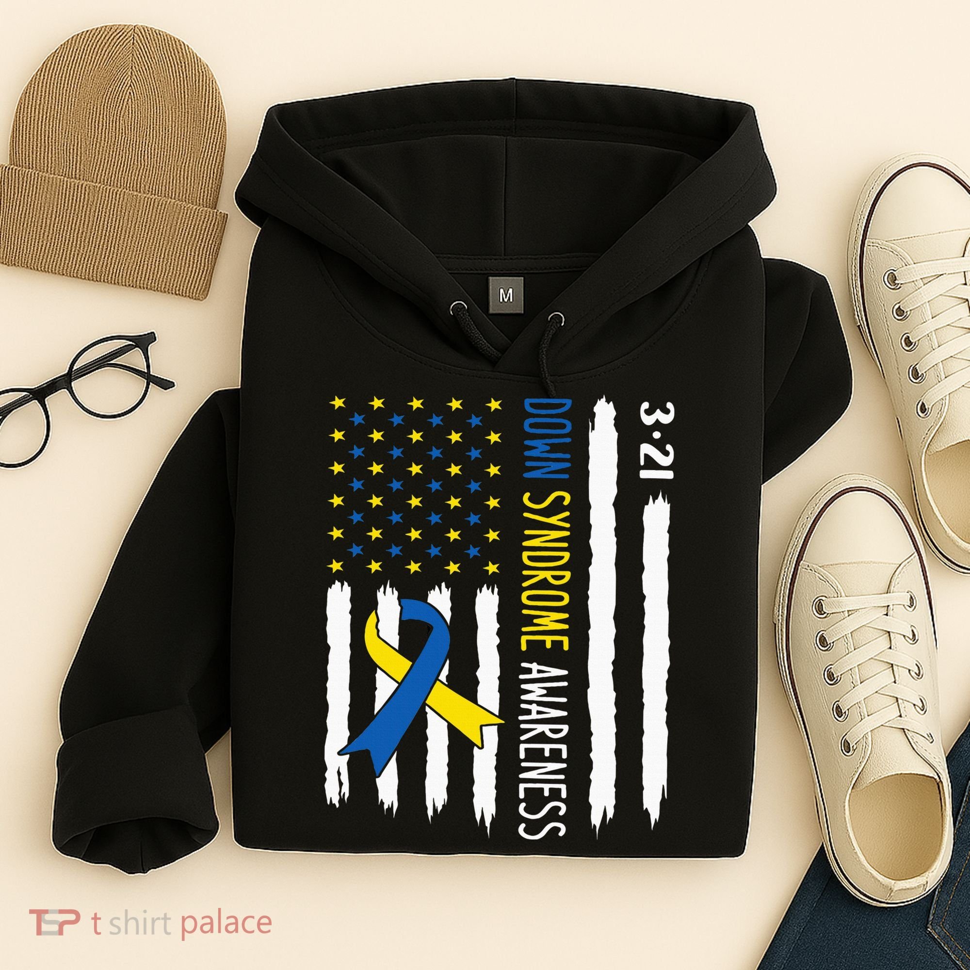 Down Syndrome Awareness Us Flag Trisomy 21 Hoodie