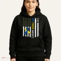 Down Syndrome Awareness Us Flag Trisomy 21 Hoodie thumb 5