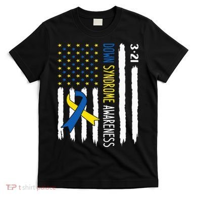 Down Syndrome Awareness Us Flag Trisomy 21 T-Shirt