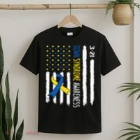 Down Syndrome Awareness Us Flag Trisomy 21 T-Shirt thumb 2