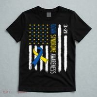Down Syndrome Awareness Us Flag Trisomy 21 T-Shirt thumb 5