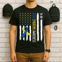 Down Syndrome Awareness Us Flag Trisomy 21 T-Shirt thumb 6