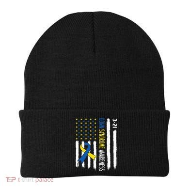 Down Syndrome Awareness Us Flag Trisomy 21 Beanie