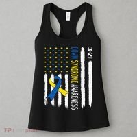 Down Syndrome Awareness Us Flag Trisomy 21 Women's Tank Top thumb 3