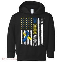 Down Syndrome Awareness Us Flag Trisomy 21 Toddler Hoodie thumb 0