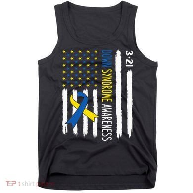 Down Syndrome Awareness Us Flag Trisomy 21 Tank Top