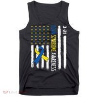 Down Syndrome Awareness Us Flag Trisomy 21 Tank Top thumb 0