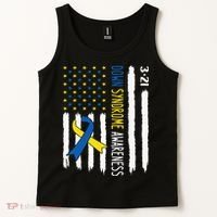 Down Syndrome Awareness Us Flag Trisomy 21 Tank Top thumb 2