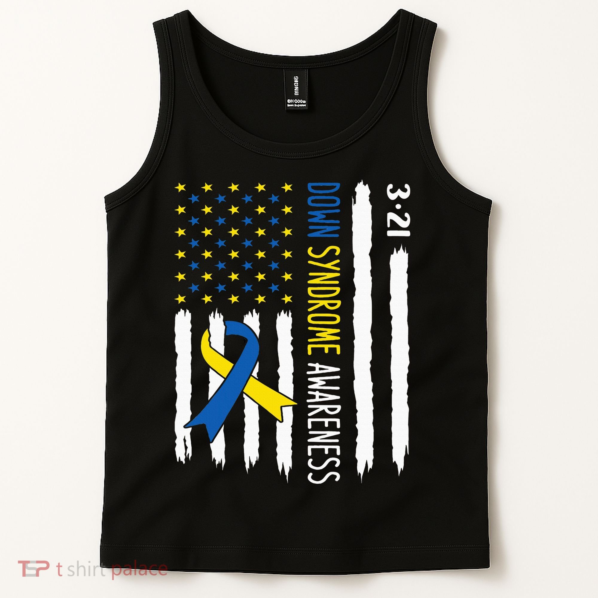 Down Syndrome Awareness Us Flag Trisomy 21 Tank Top