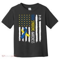 Down Syndrome Awareness Us Flag Trisomy 21 Toddler T-Shirt thumb 0