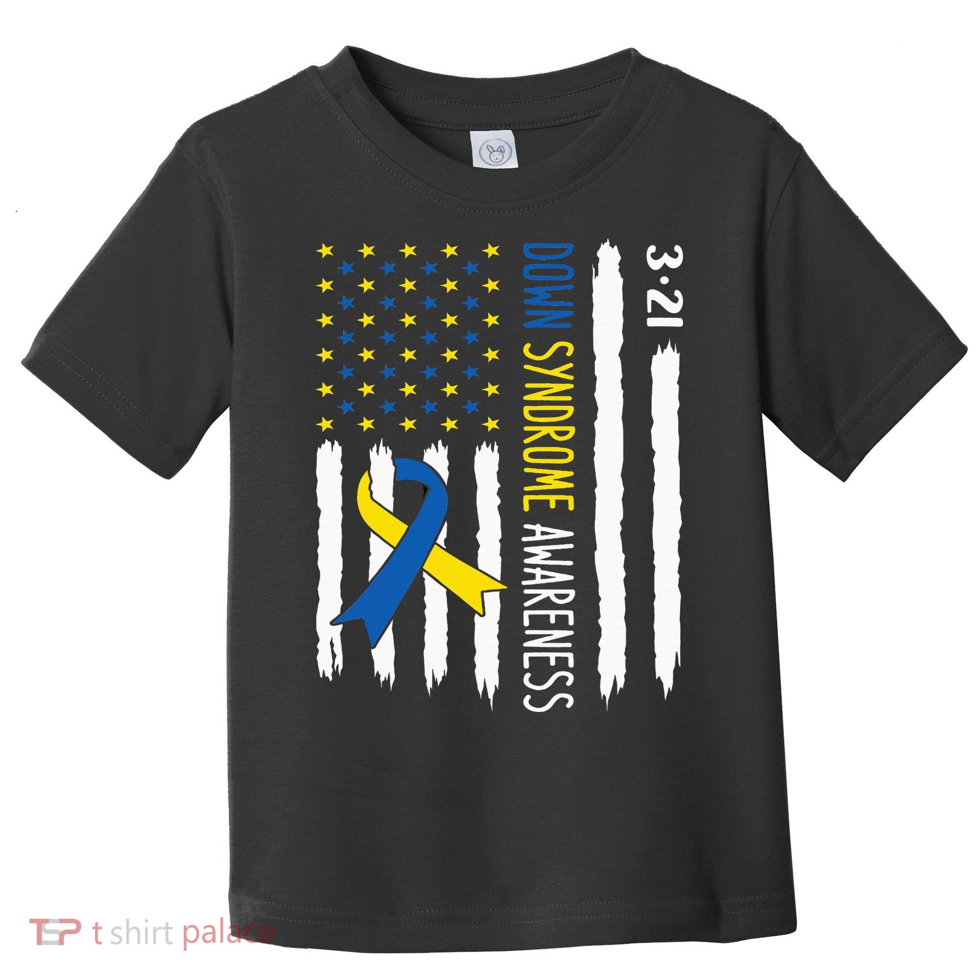 Down Syndrome Awareness Us Flag Trisomy 21 Toddler T-Shirt