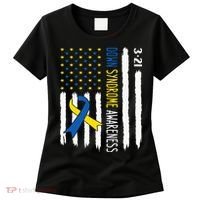 Down Syndrome Awareness Us Flag Trisomy 21 Women's T-Shirt thumb 0