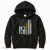 Down Syndrome Awareness Us Flag Trisomy 21 Kids Hoodie thumb 0