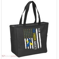 Down Syndrome Awareness Us Flag Trisomy 21 Tote Bag thumb 2