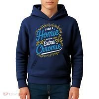 Down Syndrome Awareness I Have Homie With An Extra Chromie Kids Hoodie thumb 4