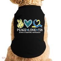 Down Syndrome Awareness Peace Love T21 WDSD Doggie Tank thumb 0