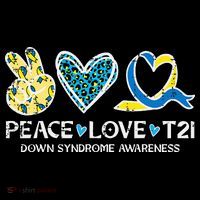 Down Syndrome Awareness Peace Love T21 WDSD Sweatshirt thumb 3