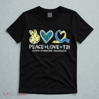 Down Syndrome Awareness Peace Love T21 WDSD T-Shirt thumb 5
