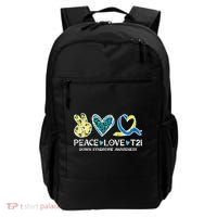 Down Syndrome Awareness Peace Love T21 WDSD Backpack thumb 0